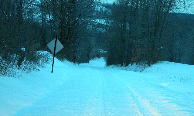 Snowy Back Road near Armagh