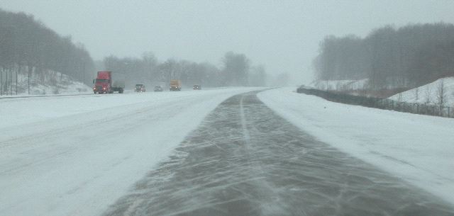 Snow Patterns on the Road