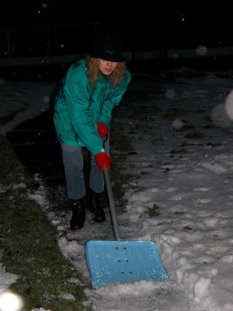 Marilyn Shoveling Snow