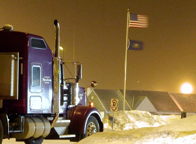 Truck watching Windy Flags