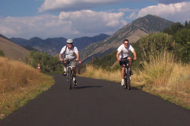 Sam and Chad on Bikes